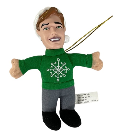 Kurt Adler “Perfect Holiday Couple” Ornament Set of 2 Vintage Plush Ornaments 7” - Picture 3 of 6